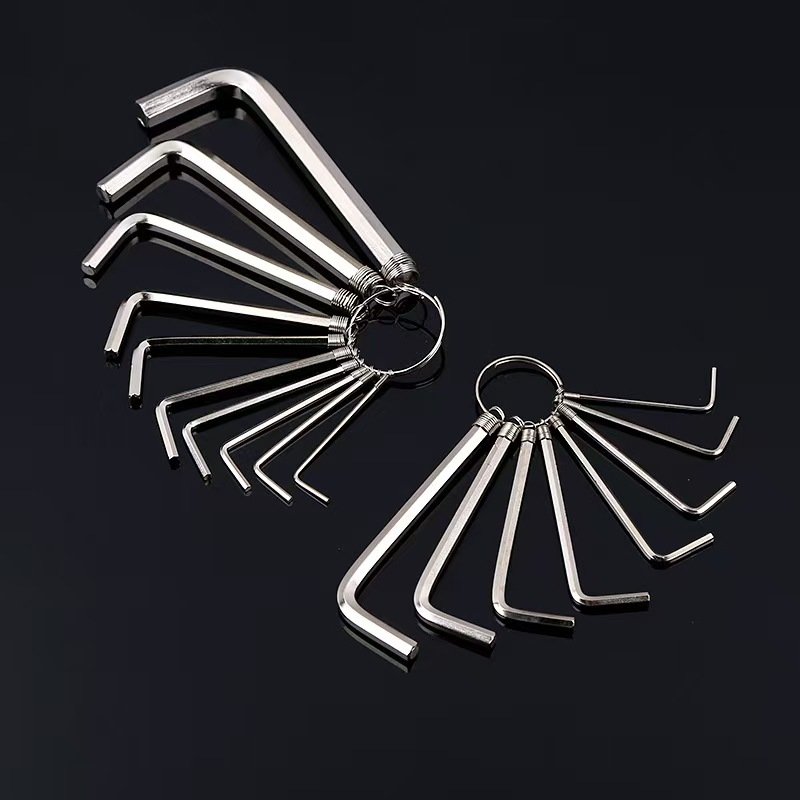 Hexagon Socket Wrench Set Ball End Allen Wrench Durable Carbon Steel Alloy Chrome Finish Industrial Repairing OEM Customizable