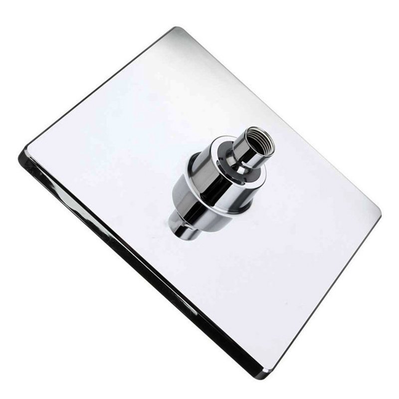 Bathroom 8 Inch Large Square Chromed Top Rain Shower Head With Brass Joint Ball Slim Thin Rain Shower Head
