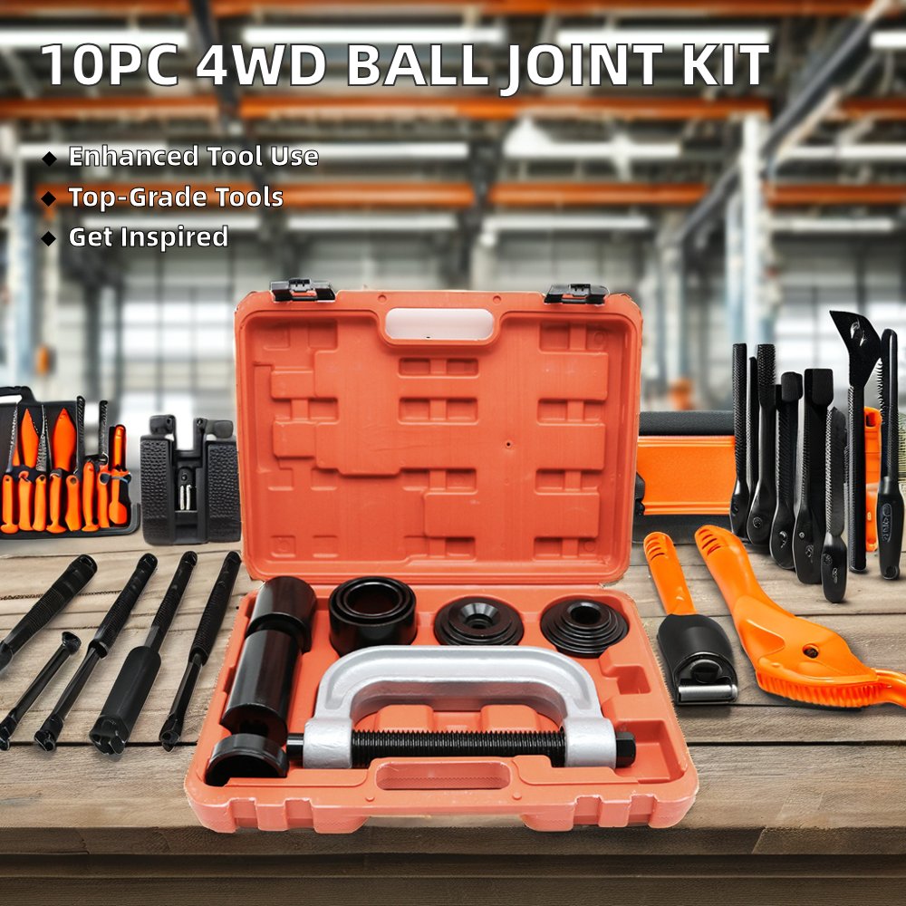OEM Customizable 10pcs 4WD Heavy Duty Ball Joint Removal Installation Tool 1-Year Hard Case Warranty Package