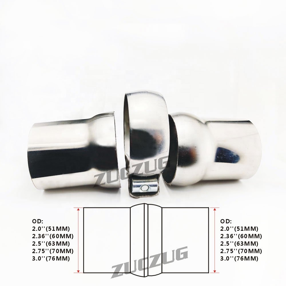 Stainless Steel Automobile Exhaust Pipe Spherical Clamp Ball Joint Connection