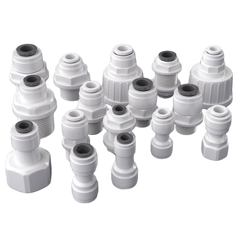 Quick Connection 1/4 3/8 RO PE Pipe Connector for Seawater Desalination and RO Water System Water Purifier Pipeline