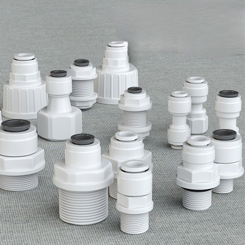 Quick Connection 1/4 3/8 RO PE Pipe Connector for Seawater Desalination and RO Water System Water Purifier Pipeline