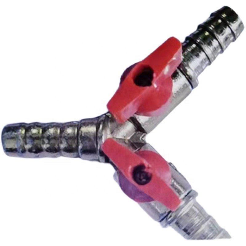 Custom Stainless Steel Y Type Three 3 Way Hose Barbed Shut Off Ball Valve