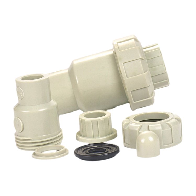 Transition Joint Water Stop Valves Pipe Fitting Pph Ball Type Check Valve Fittings For Industrial Line
