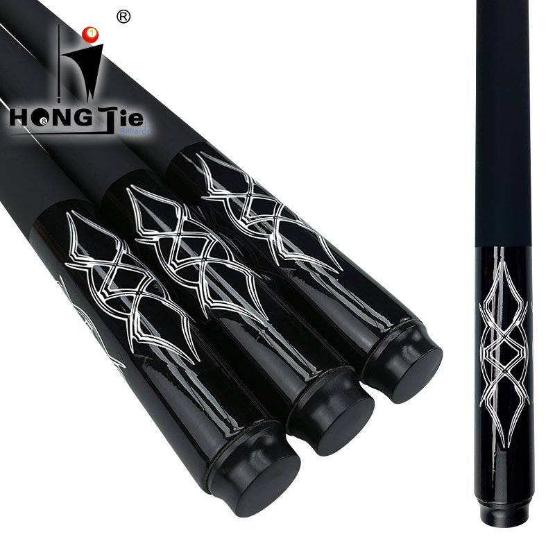 Hongjie Billiards Hot Sale Never Flexure Carbon Fiber Pool Cue 1/2 Joint Billiard Cue Billiard Accessories