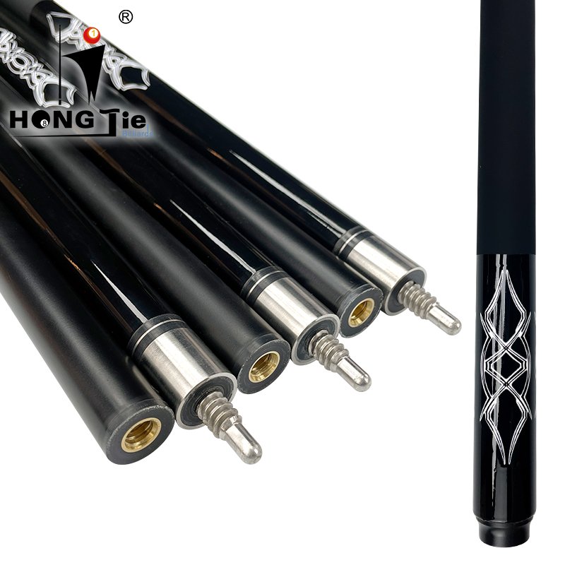 Hongjie Billiards Hot Sale Never Flexure Carbon Fiber Pool Cue 1/2 Joint Billiard Cue Billiard Accessories
