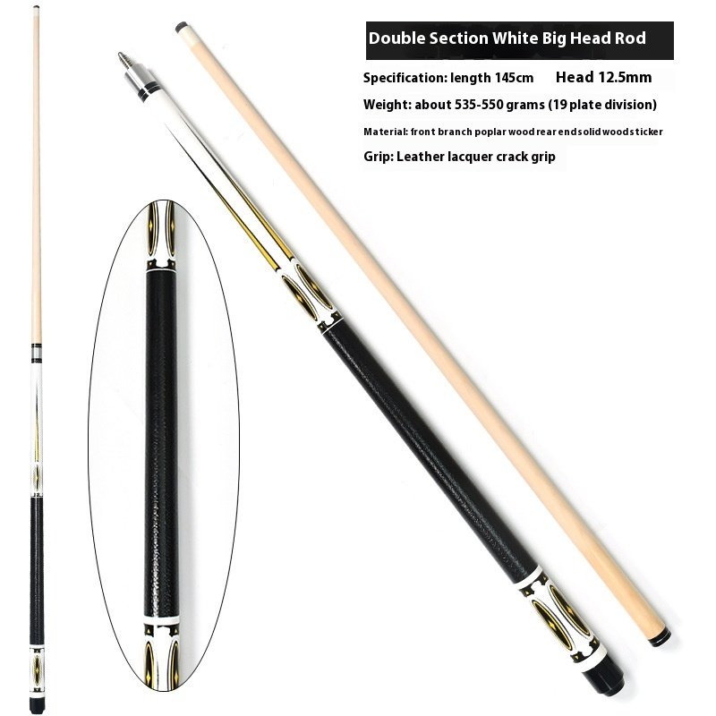 American 57-inch Radial Steel Joint Pool Cue Stick Chinese Nine-Ball Solid Wood Snooker Maple Butt Sleeve 1/0.1kg Billiard Cue