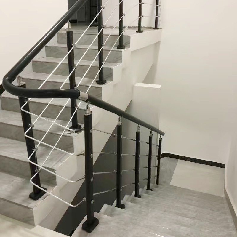 Handrail Manufacturer for Steel Stairs Modern Glass Stainless Steel Railing