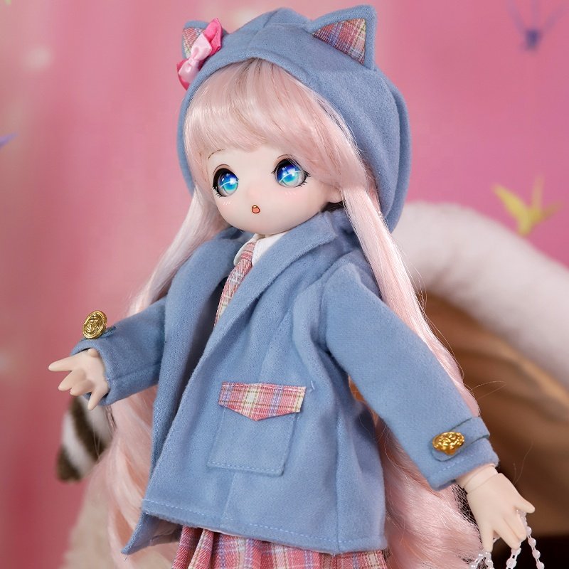 DBS 40cm Plastic Anime SD Bjd Doll 1/4 Nude Dolls with Customized Clothing Jointed Girl Dolls