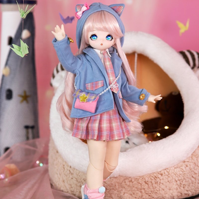 DBS 40cm Plastic Anime SD Bjd Doll 1/4 Nude Dolls with Customized Clothing Jointed Girl Dolls
