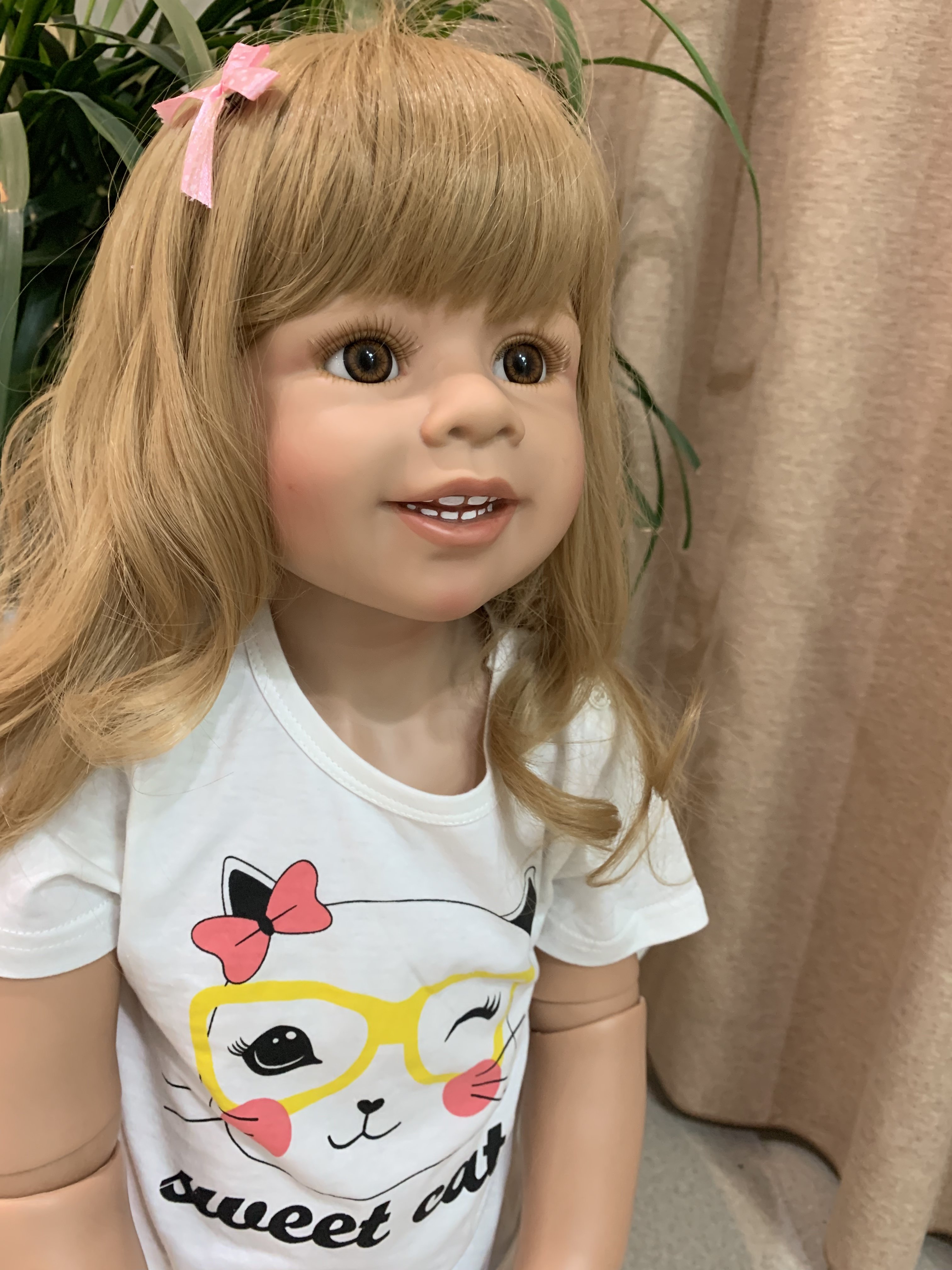 NPK 98CM Original Masterpiece Doll Toddler Baby Girl 3-4years Old Real Baby Dress Model Body Ball Jointed Doll Toys