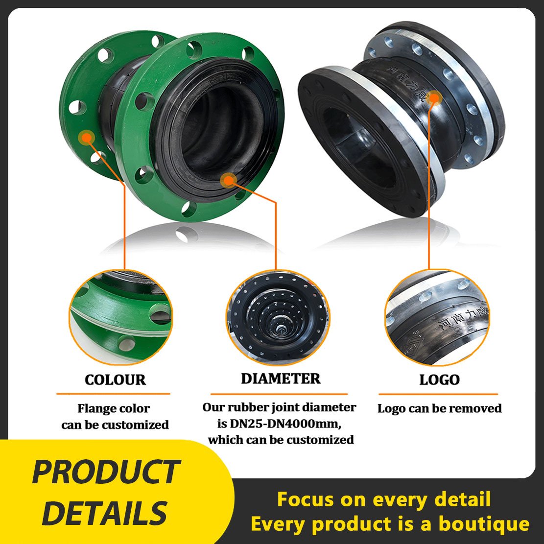 EPDM High Density Three Sphere Four Ball Rubber Expansion Joint NBR Exspantion Joint Rubber