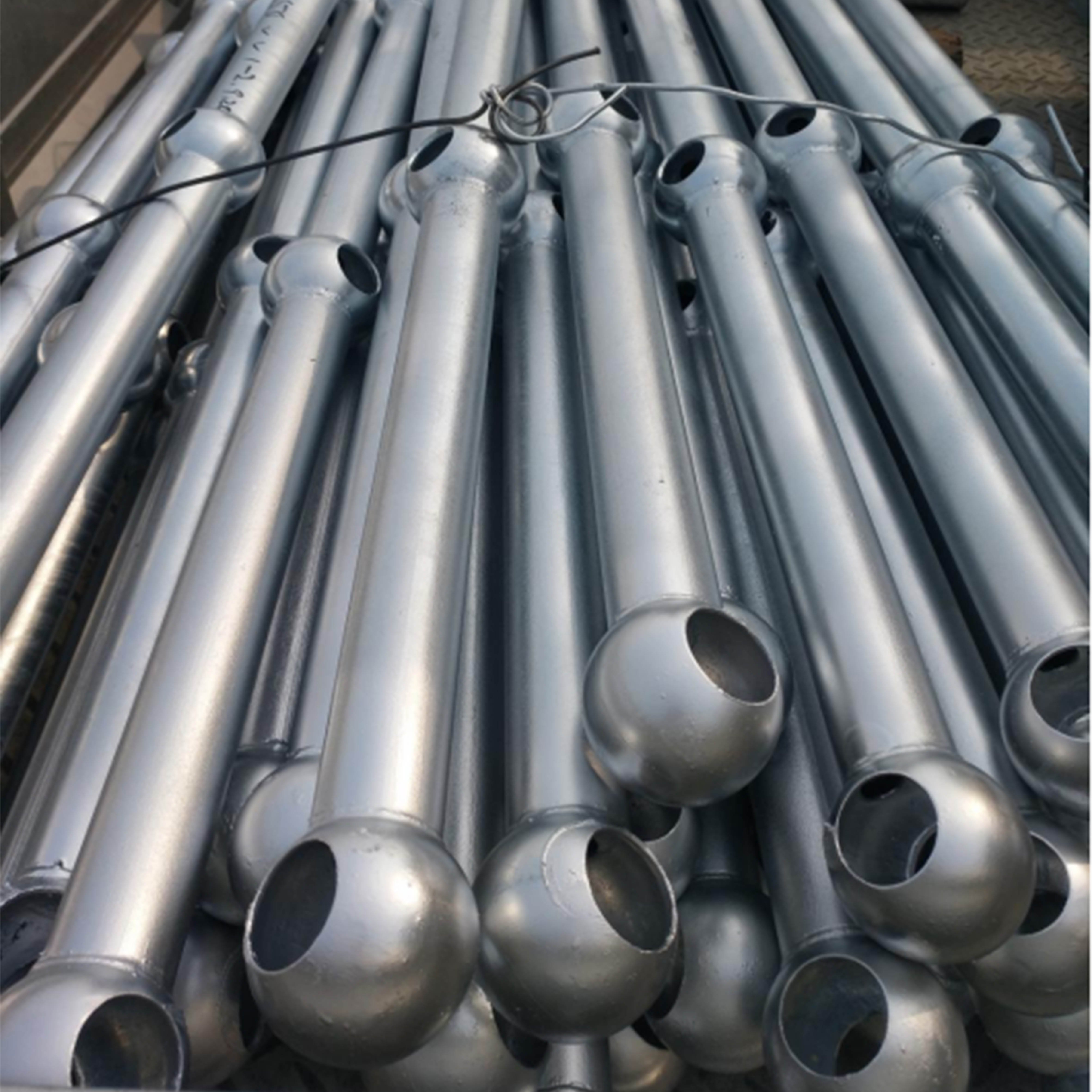 Outdoor Steel Horizontal Ball Joint Handrail Guardrail Fence Railing