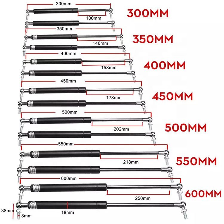 LONGXIANG Accept Small Orders Gas Springs Lift Gas Strut Provide Gas Spring Ball Joints