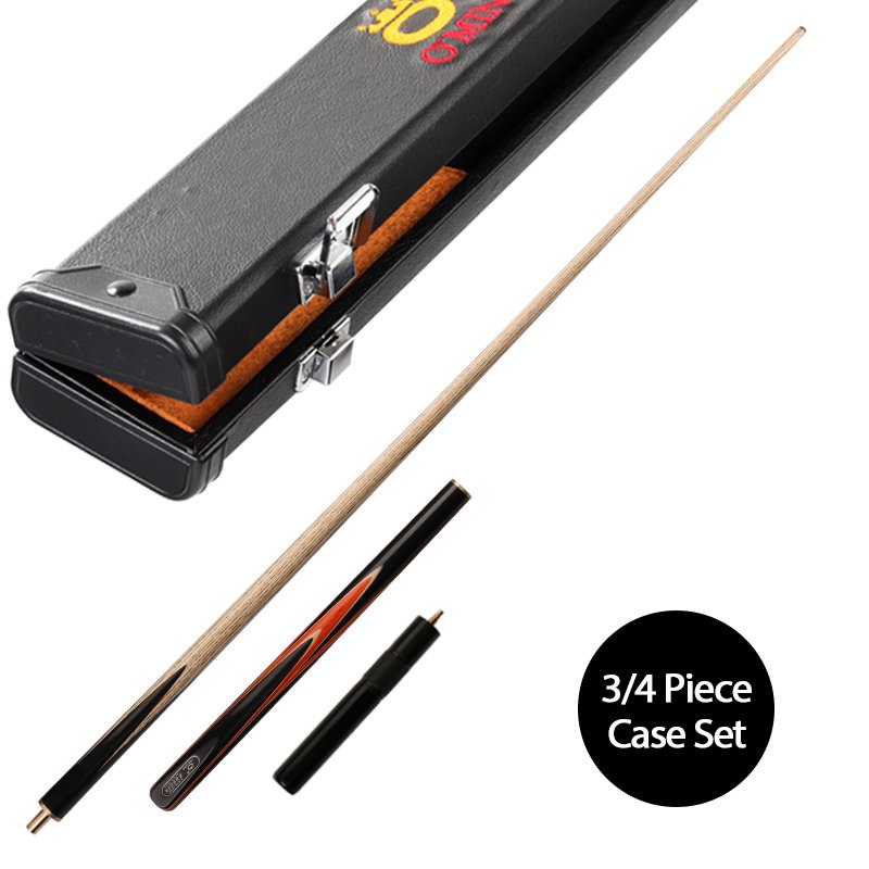 O'MIN Tyrant Snooker Cue 3/4 Piece One Piece Snooker Stick Kit with Case with Telescopic Extension 9.5mm Tip Snooker Cue