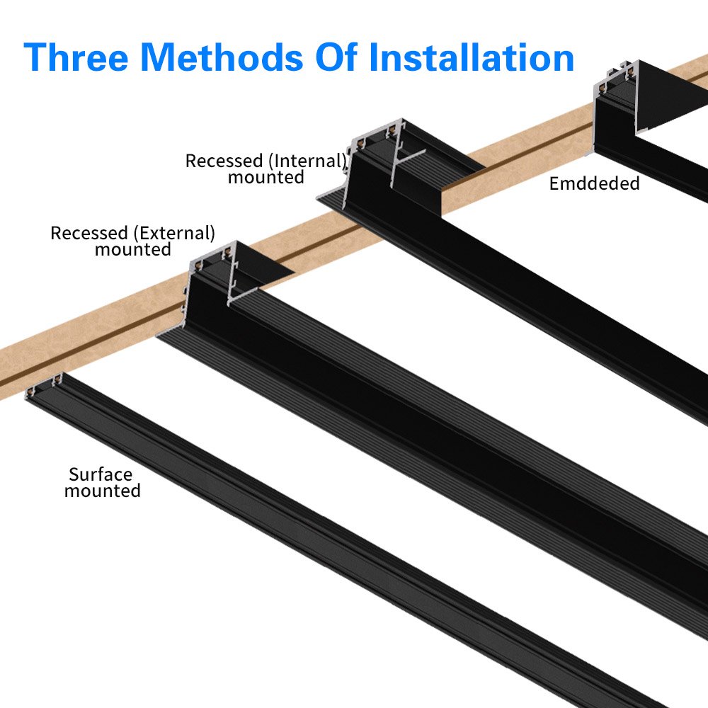 Smart Tuya Ziggbe Wireless Recessed Rail Magnet Light 6W 12W 24V 48V Linear System Adjustable Ultra Thin Led Magnetic Track Lamp