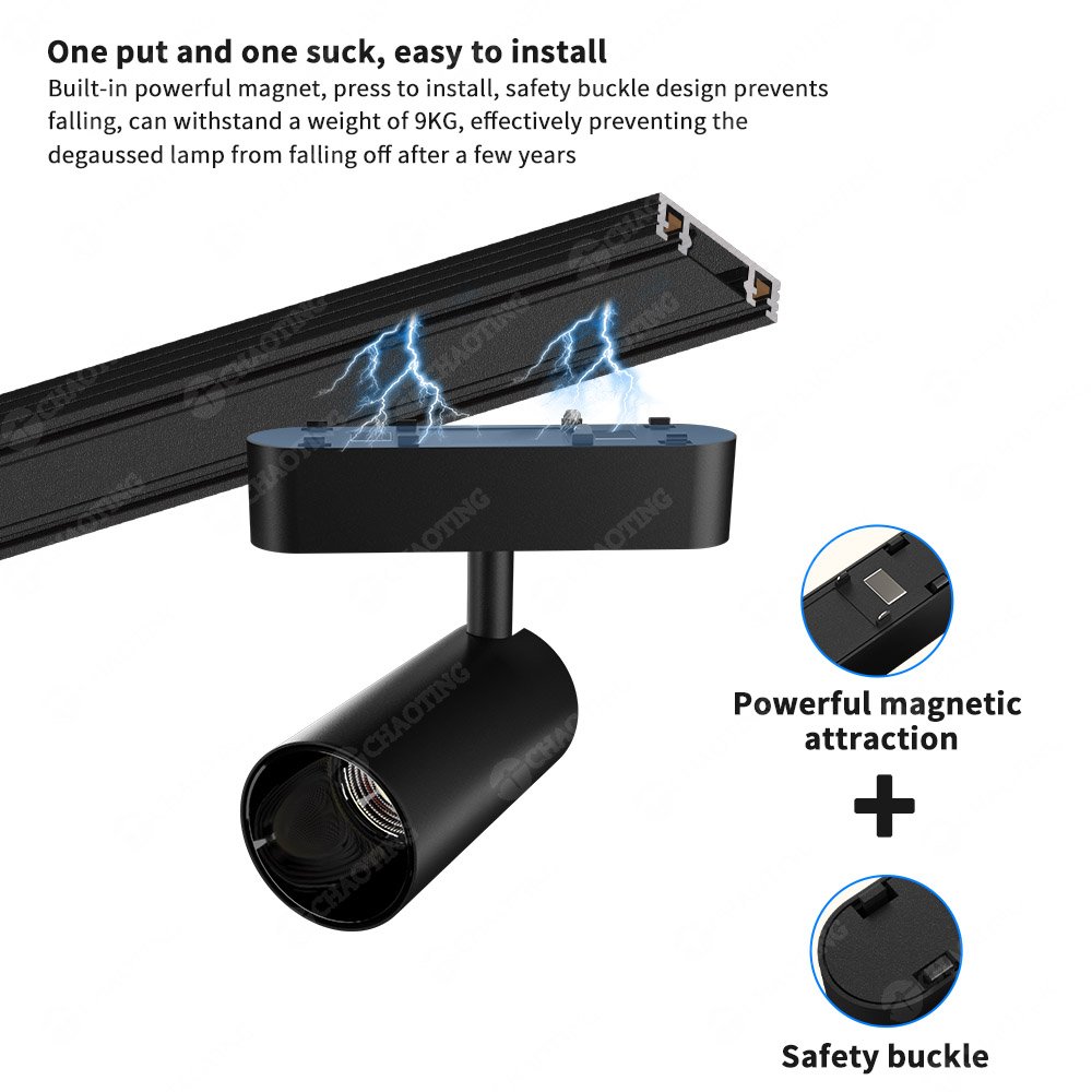 Smart Tuya Ziggbe Wireless Recessed Rail Magnet Light 6W 12W 24V 48V Linear System Adjustable Ultra Thin Led Magnetic Track Lamp