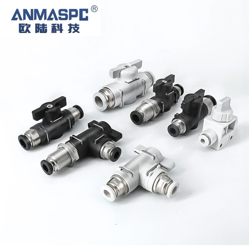 ANMASPC Factory Outlet Plastic Straight air Hose Joint Speed Controller Hand Check Ball Valves Flow Control
