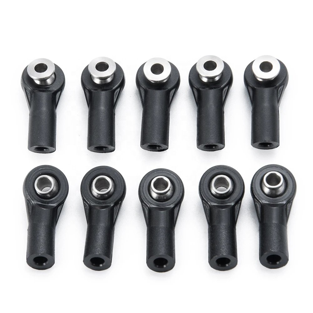 10PCS Plastic Steering Link Rod Ball Head M3 Joint End for Axial SCX10 Wraith 1/10 RC Car Parts