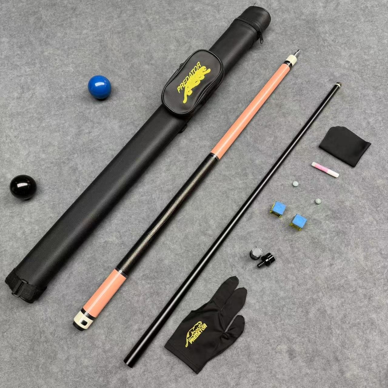 Premium PU Anti-Slip Grip Maple Core With Graphite Finish Professional 19.5oZ 145cm Pool Cue Stick