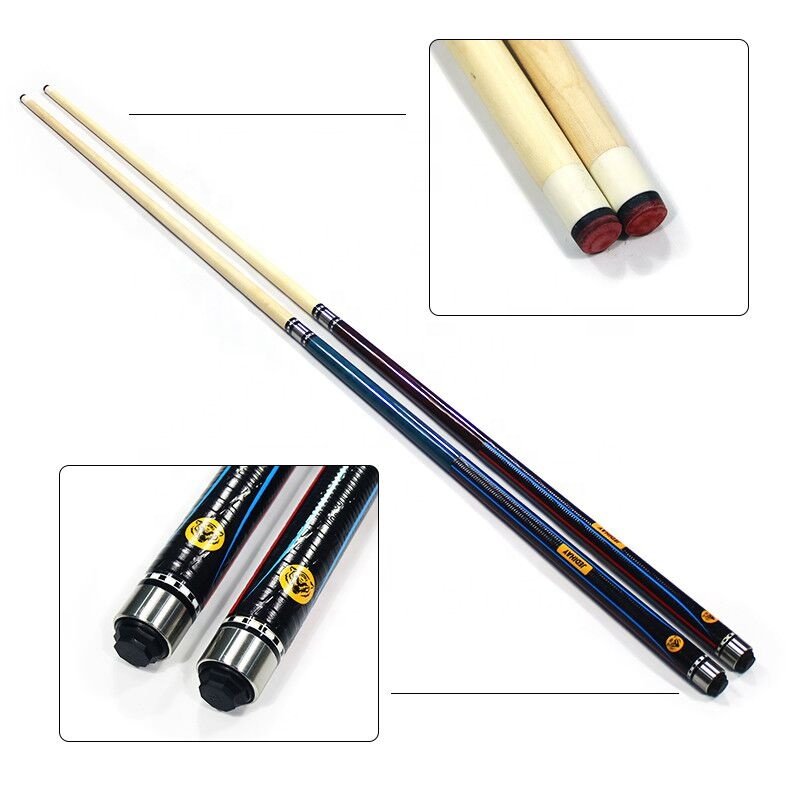2023 New Arrival Superior Quality Full Maple Wood Billiard Pool Cue 57" Length 1/2 Jointed Sticks Pool Cue