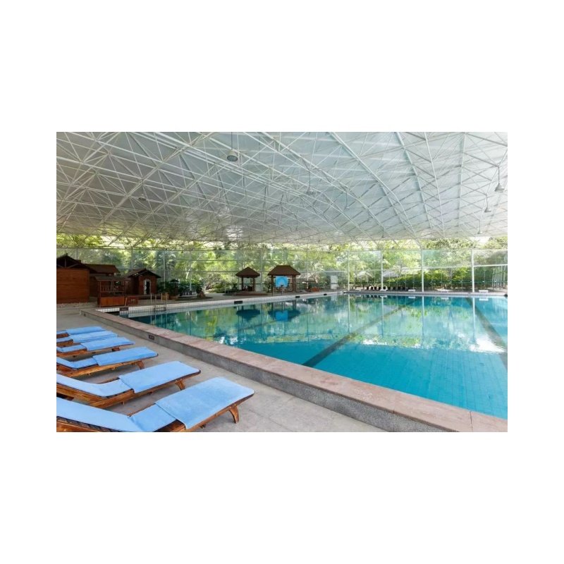 Easy to Install Space Frame Metallic Prefab Steel Structure Swimming Pool Roof