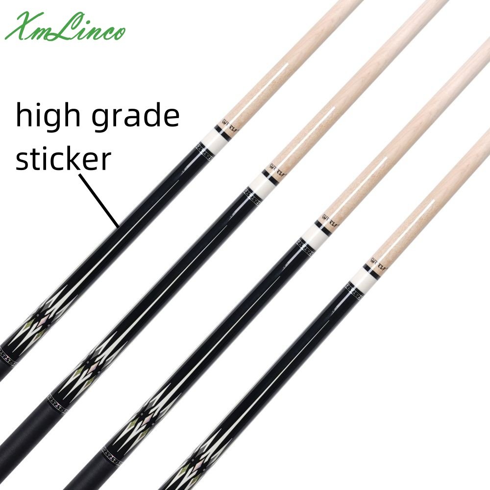Xmlinco Billiard Pool Cue High Technology Linen Warp Professional 12.5mmTip Size Hard Maple Shaft High Grade Sticker