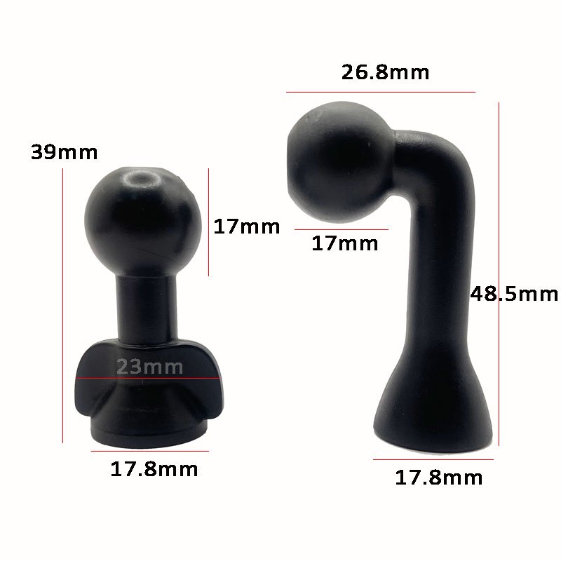 Durable PC Material Tripod Selfie Stick Adapter 14 to 17mm Ball Phone Holder Extension