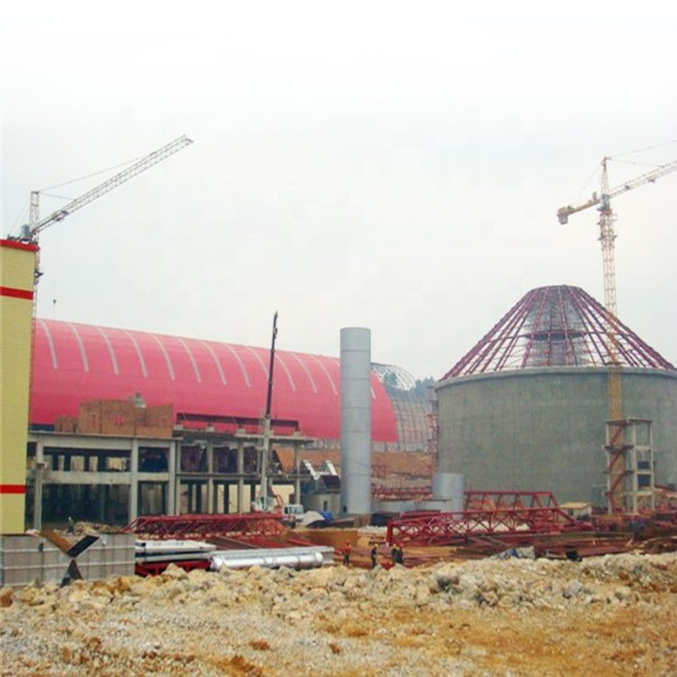 Large Span Dry Coal Shed Space Frame Steel Structural Arched Building