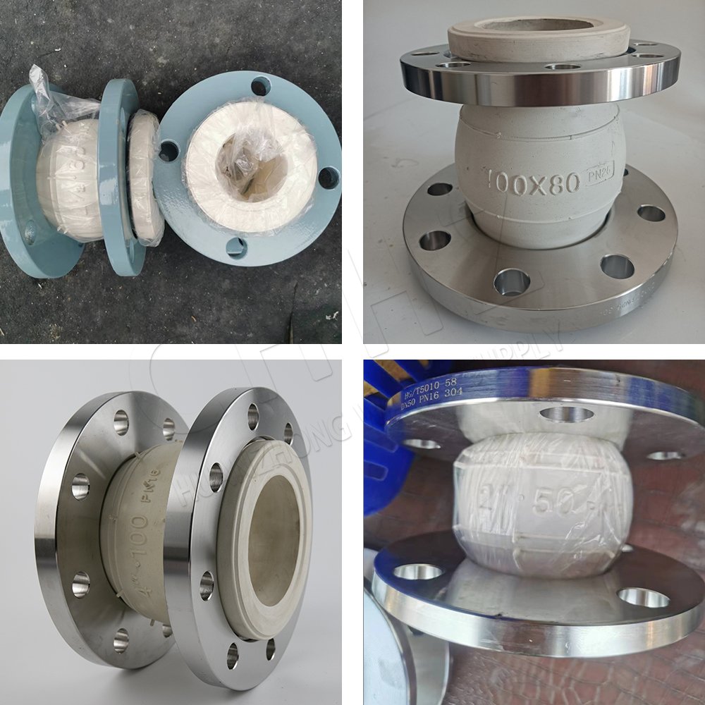 Food Grade Rubber Single Ball Flexible Flange Expansion Joints Safety Specialized
