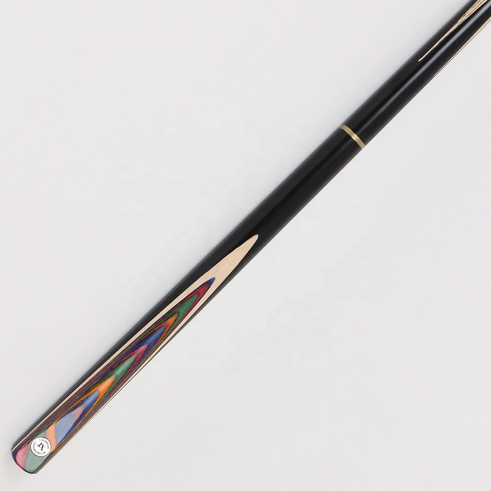 TQG-JX-014 Three-Quarters Stainless Steel Carbon Maple Snooker Pool Cue Tip 10mm Brass White Wax Wood 57 Inches Blended Ebony