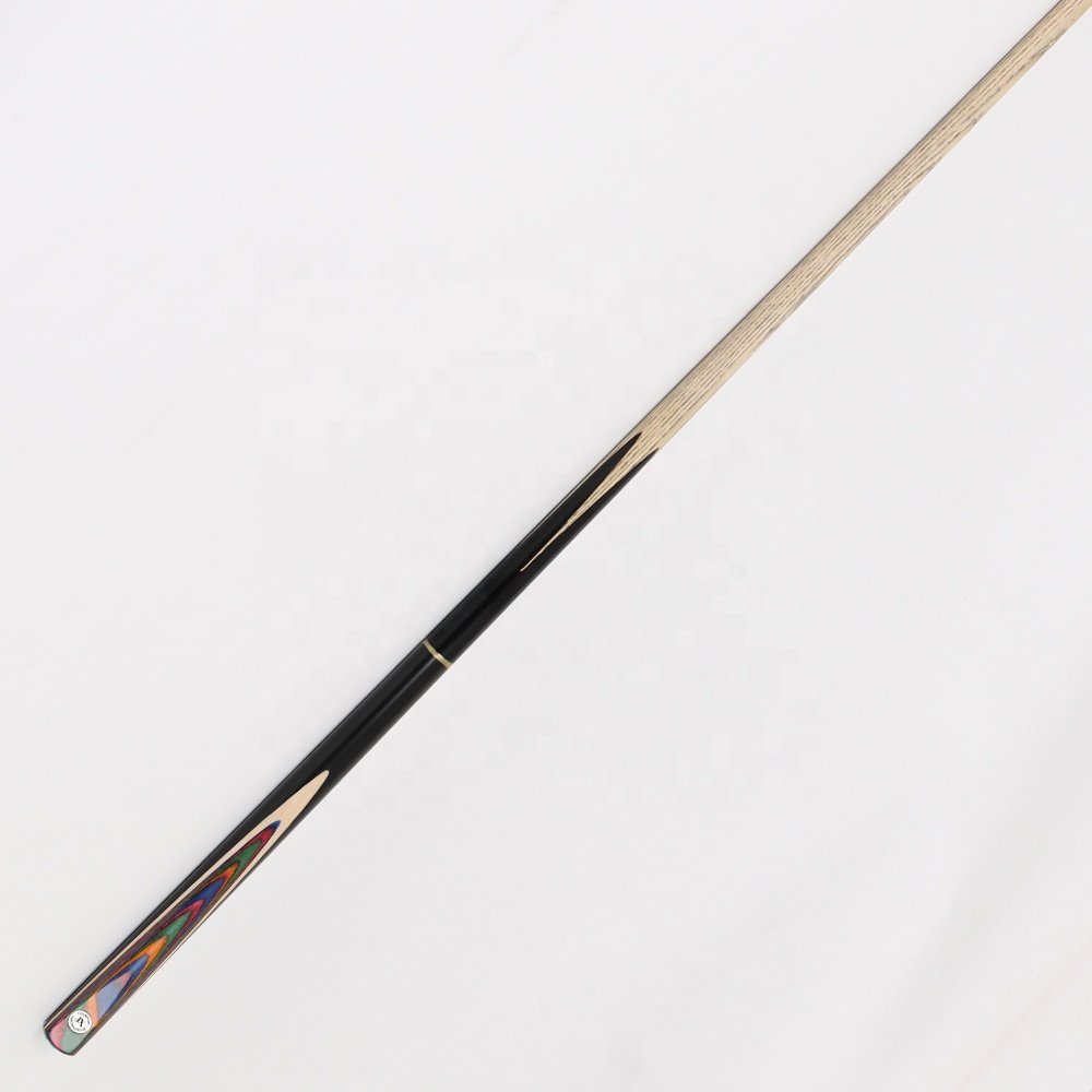 TQG-JX-014 Three-Quarters Stainless Steel Carbon Maple Snooker Pool Cue Tip 10mm Brass White Wax Wood 57 Inches Blended Ebony