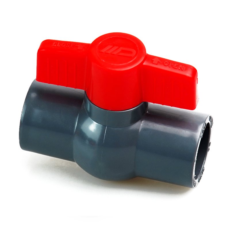 Plastic Valves Factory Black and White Body Customized PVC Ball Valve Hot Sale 1/2" Inch to 4" Inch Socket