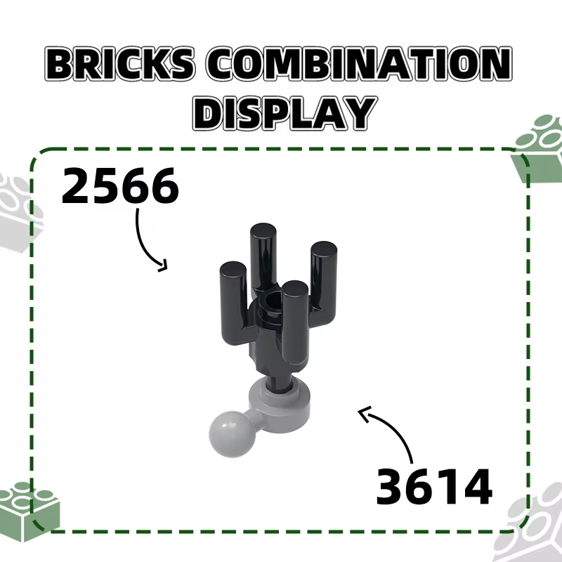 BLOCKMOC 3614A Plastic Lamp Granule Building Block 1-Hole Joint Ball DIY Children's Model Toy Color Compatible with Brick