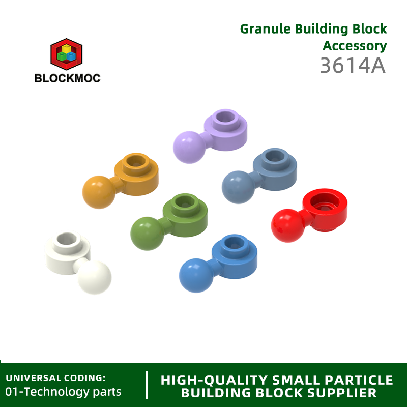 BLOCKMOC 3614A Plastic Lamp Granule Building Block 1-Hole Joint Ball DIY Children's Model Toy Color Compatible with Brick