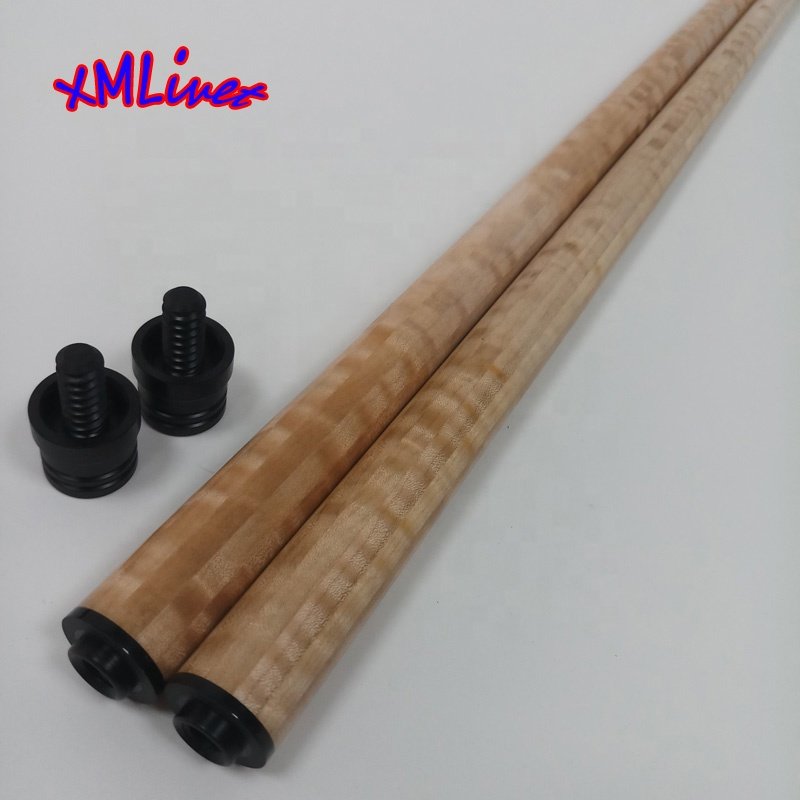 Xmlivet Finished 12Pieces Tiger Maple Wood Laminated Technology Cue Shaft Very Straight for Carom Cues or Pool Cues