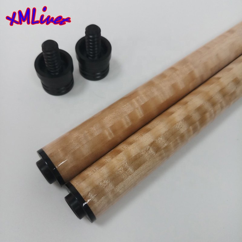 Xmlivet Finished 12Pieces Tiger Maple Wood Laminated Technology Cue Shaft Very Straight for Carom Cues or Pool Cues