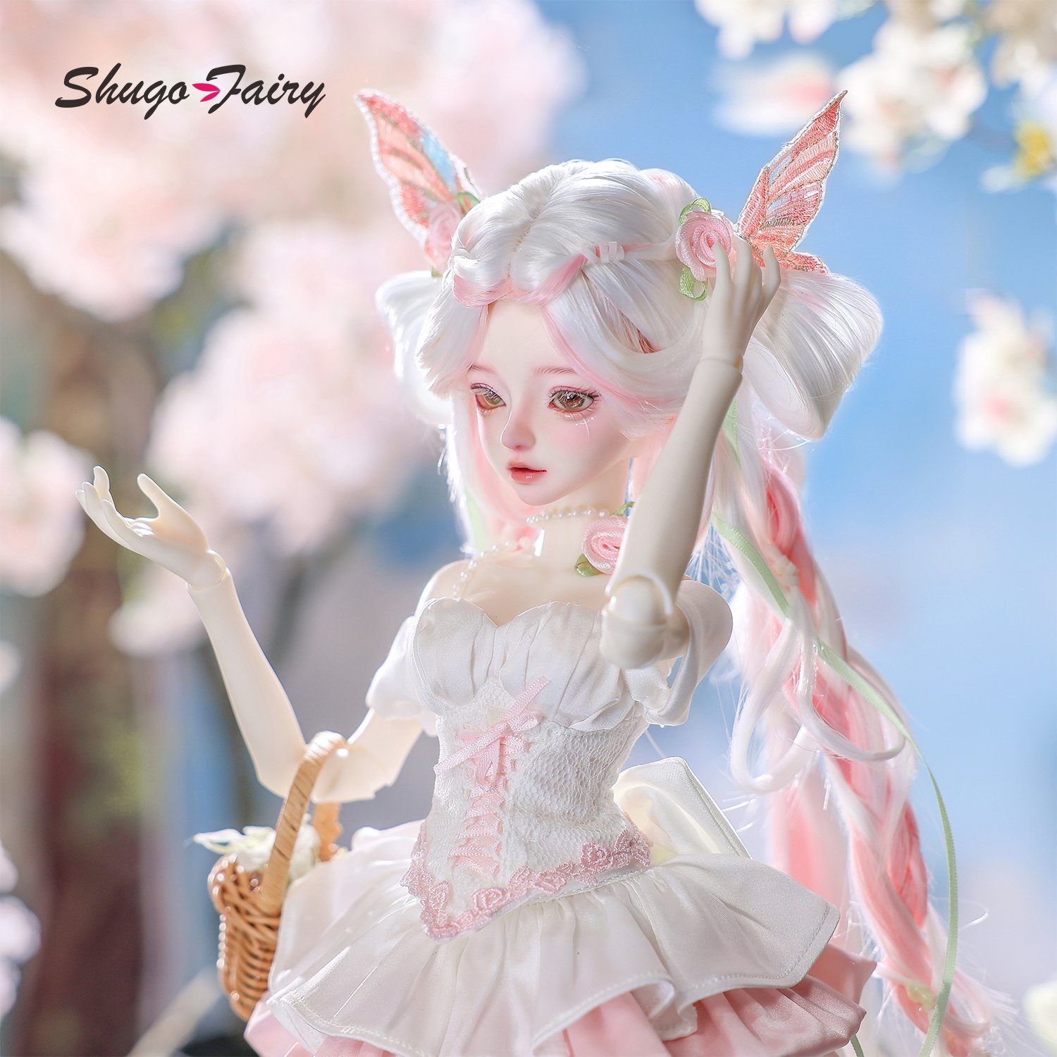 Shugafairy Libra B 1/4 FullSet Princess Flowers Skirt Springtime Style Cherry Blossom Female Ball-Jointed Doll for Girls