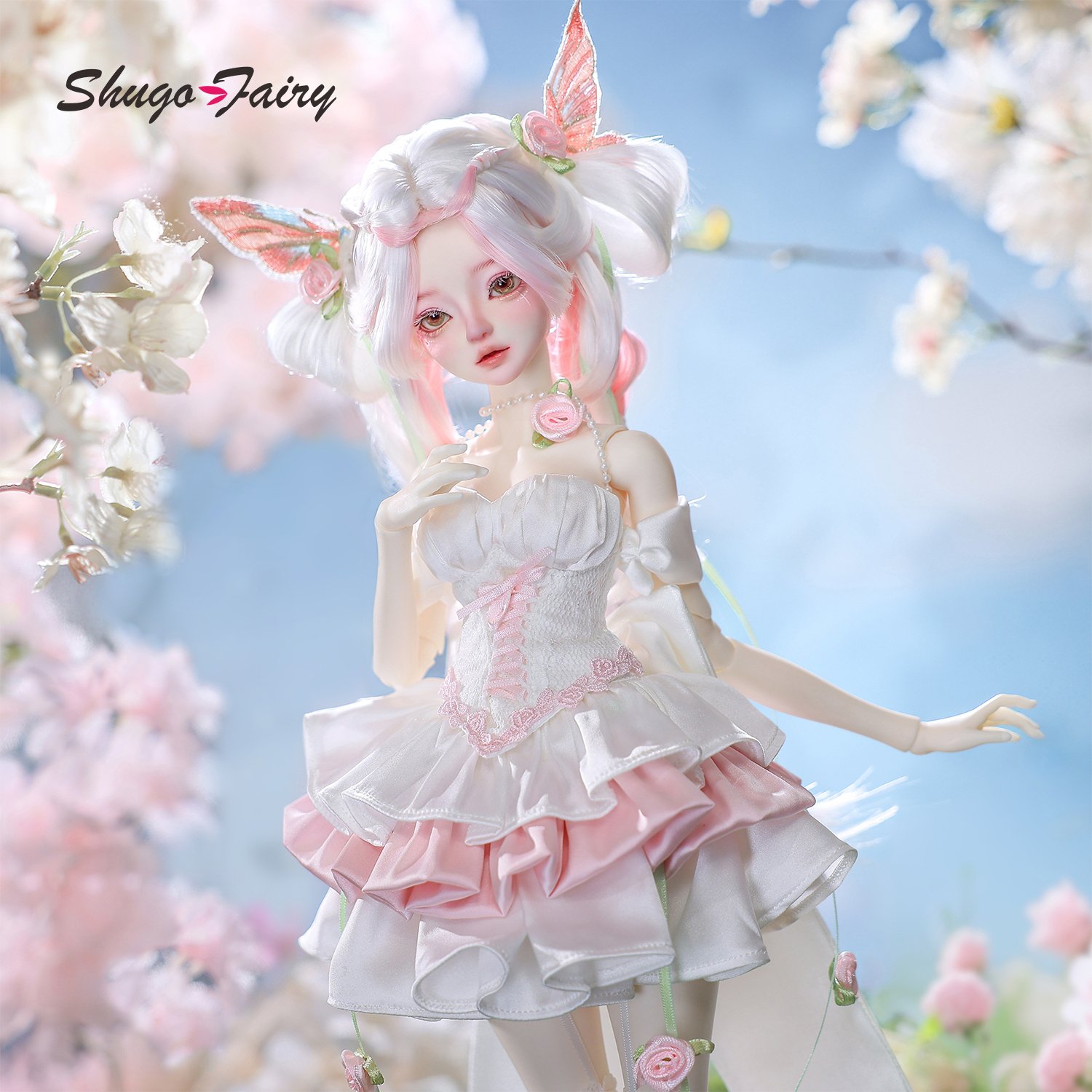 Shugafairy Libra B 1/4 FullSet Princess Flowers Skirt Springtime Style Cherry Blossom Female Ball-Jointed Doll for Girls