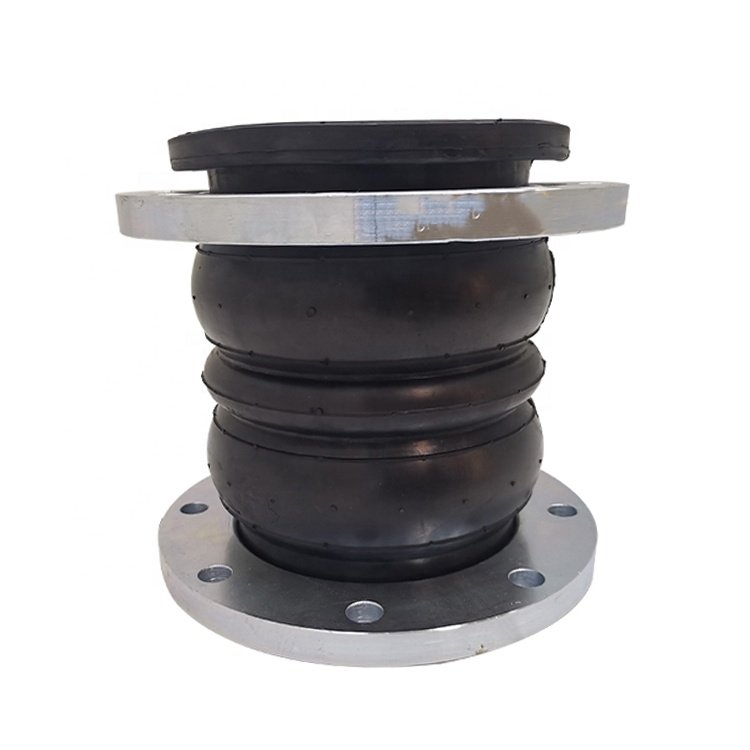 Shock Absorption Twin Sphere Flange Flexible Epdm Rubber Flexible Connector Rubber Expansion Joint