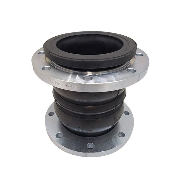 Shock Absorption Twin Sphere Flange Flexible Epdm Rubber Flexible Connector Rubber Expansion Joint