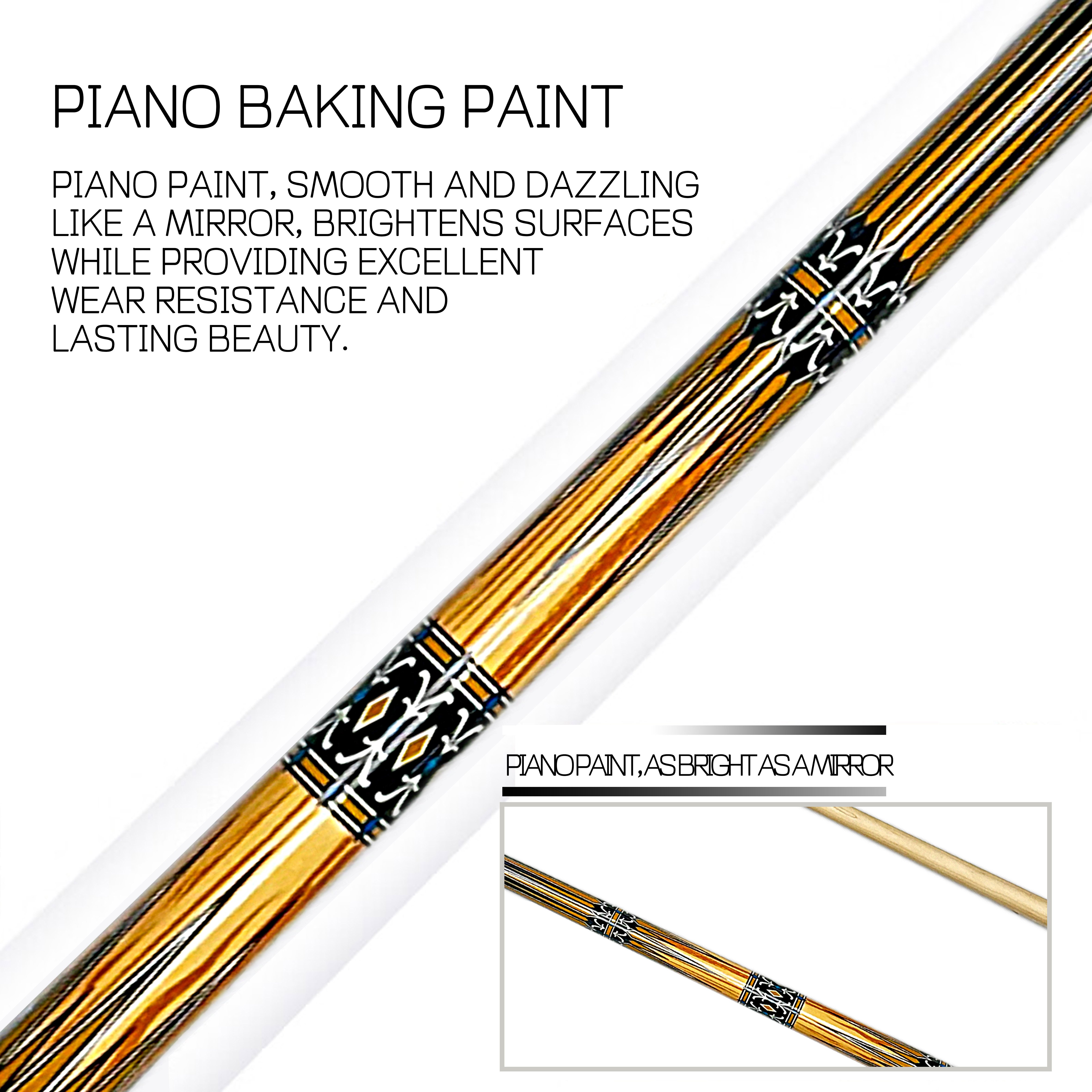 Wholesale 12.5mm Standard Pool Cue 1/2 Nine Ball 147cm Maple with Ebony Butt Sleeve and Stainless Steel Joint