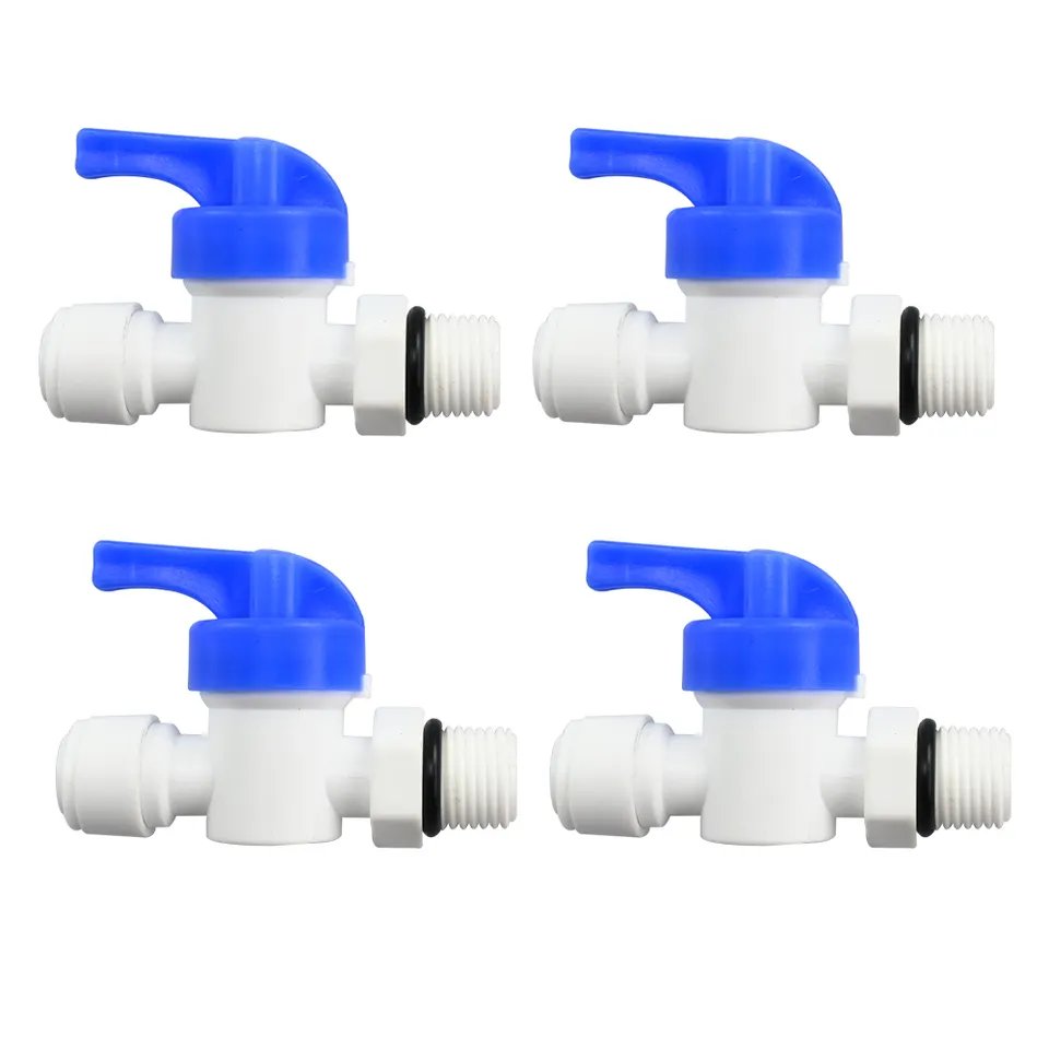 Factory Direct Sale 3/8 Ball Valve Water Filter Pressure Valve RO Water Filter Spare Parts Quick Connect Fittings