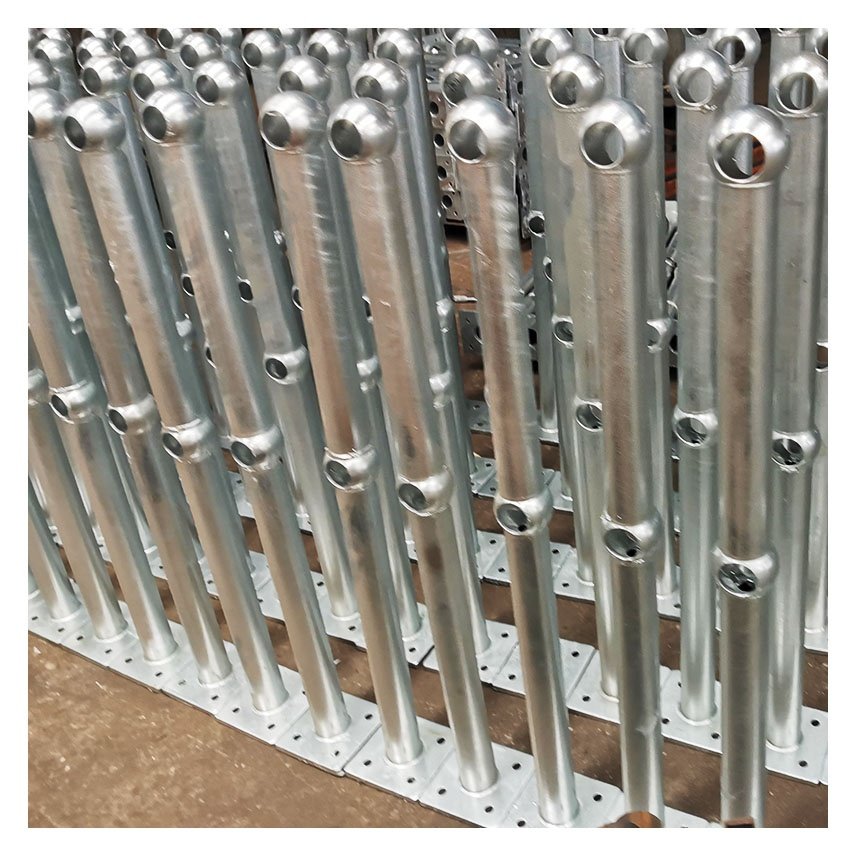 Outdoor Industrial Stair Durable Galvanized Ball Joint Handrails Ball Joint Railings Ball Connected Stanchions