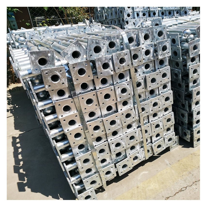 Outdoor Industrial Stair Durable Galvanized Ball Joint Handrails Ball Joint Railings Ball Connected Stanchions