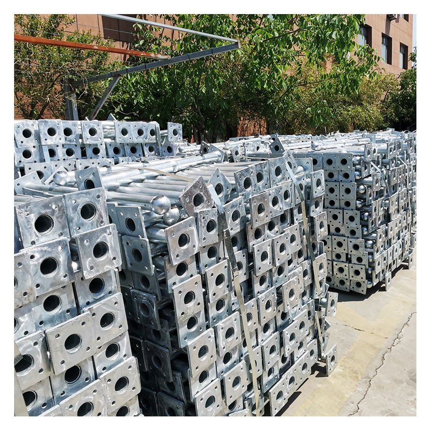 Outdoor Industrial Stair Durable Galvanized Ball Joint Handrails Ball Joint Railings Ball Connected Stanchions