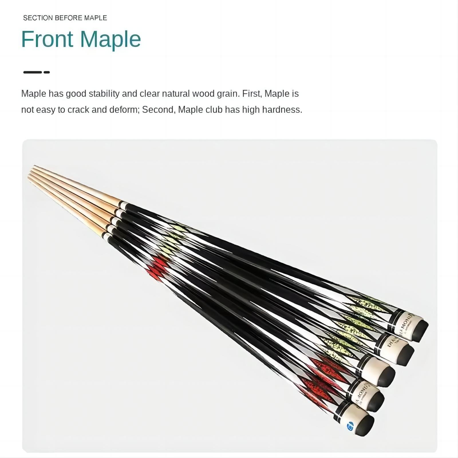 Factory Direct Most Popular Maple 13mm Tip Size 19-21 oz Weight 147mm Length American Pool Cue Stick in Stock