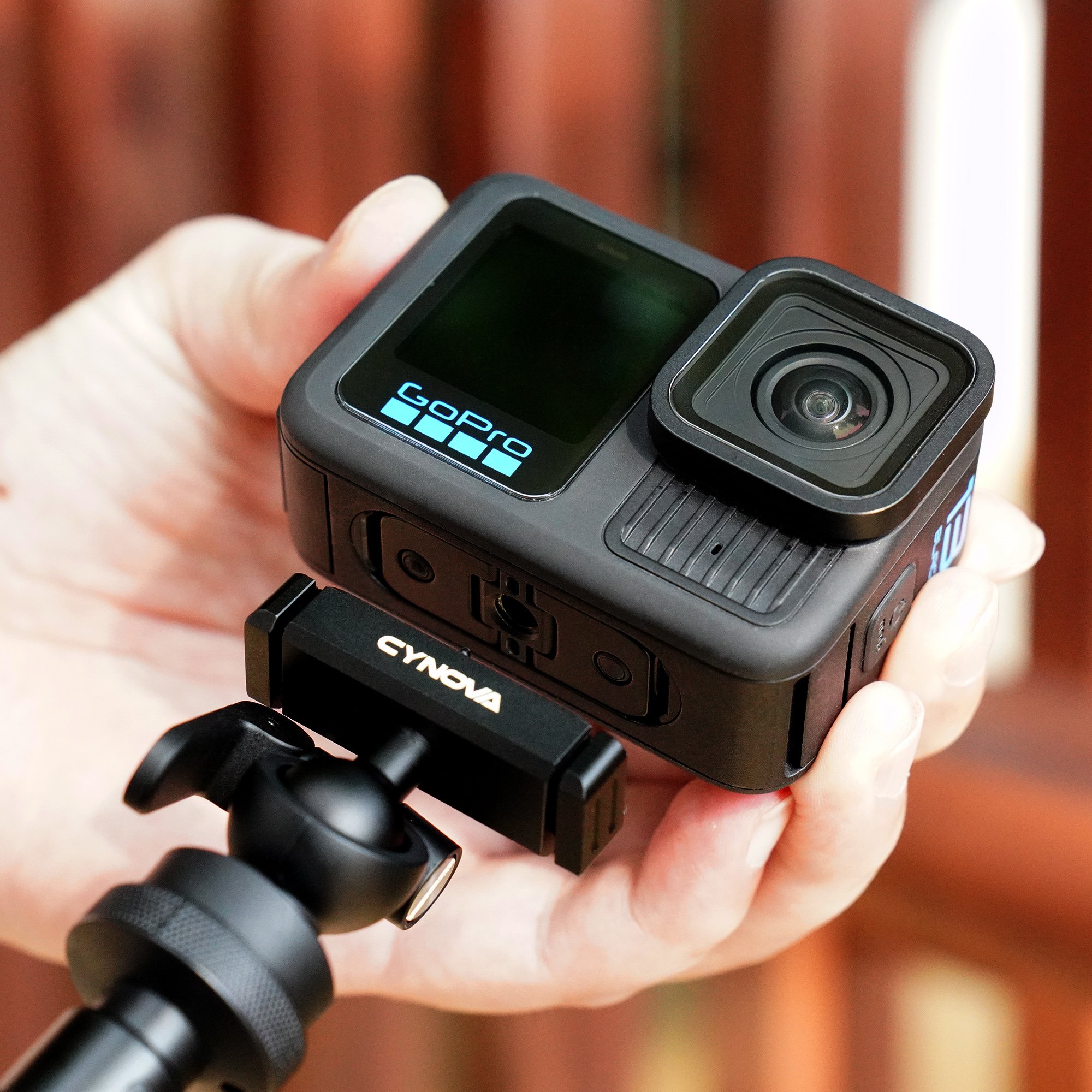 CYNOVA Magnetic Latch Ball Joint Mount for Go Pro HERO13 Metal Quick Swap Mount Adapter Easy Attach Release Dual-Latch