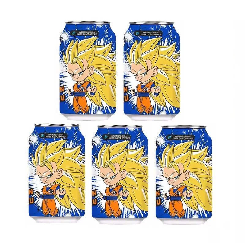 Dragon Ball Son Goku Fruit Flavor Orange White Grape Peach Sparkling Water Carbonated Drink Joint Collector's Edition