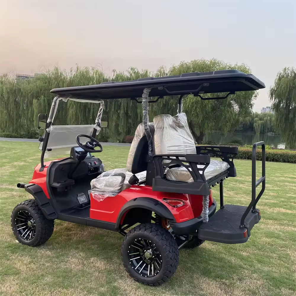 Tong Cai 4-Seater Electric Golf Cart with 48V Tongcai Ebike Lithium Battery 5KW Motor Long Travel Lift Kit Cooling System